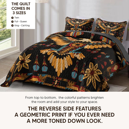 Pajabear Quilt 3-Piece Set Horse Floral Pattern