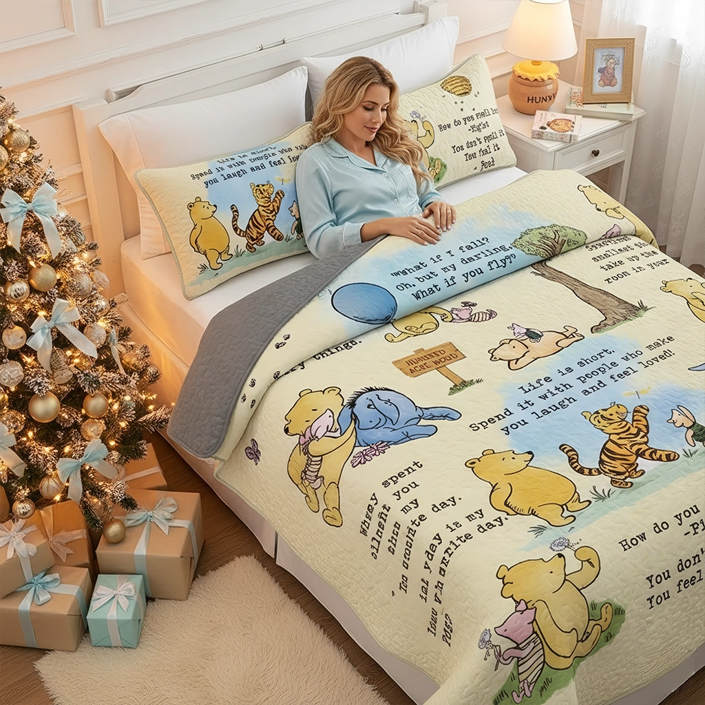 Pajabear Quilt 3-Piece Set Classic Honey Bear Wisdom