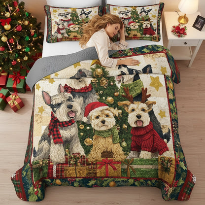 Pajabear Quilt 3-Piece Set Woofmas Wonderland