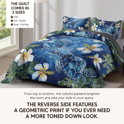 Pajabear Quilt 3-Piece Set Coastal Shell