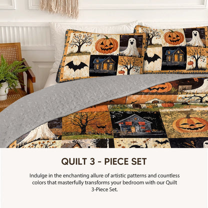 Pajabear Quilt 3-Piece Set Spooky Chic