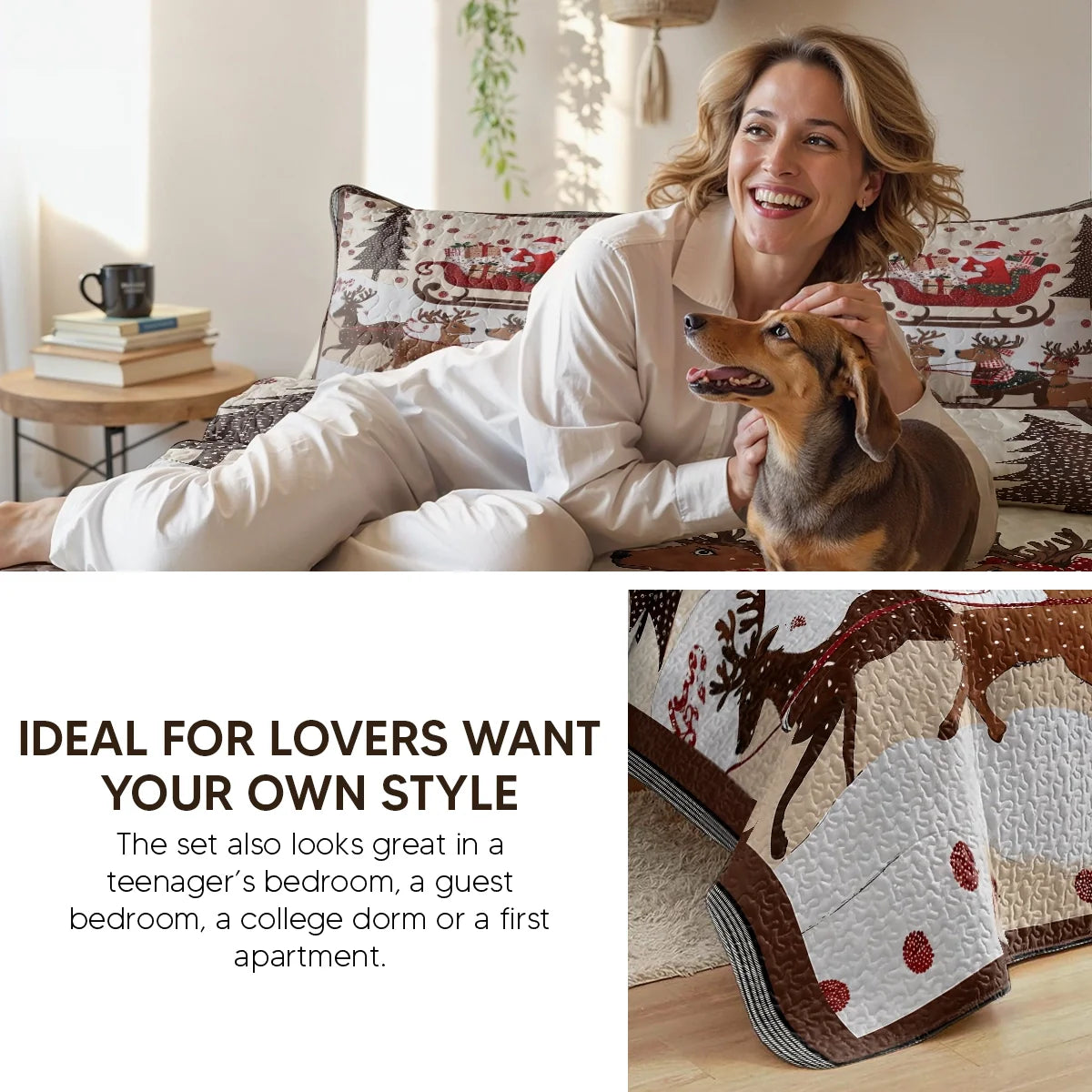 Pajabear Quilt 3-Piece Set Festive Wiener