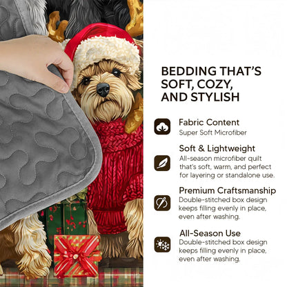 Pajabear Quilt 3-Piece Set Woofmas Wonderland