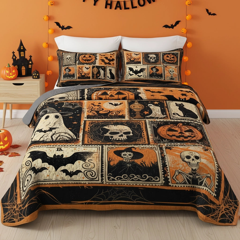 Pajabear All Season Quilt 3-Piece Set Mystic Halloween Charm