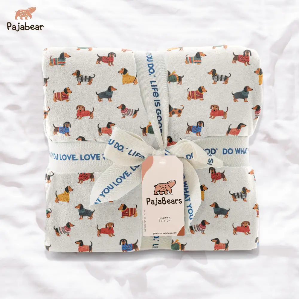 Dachshund Pajabear® Fleece Blanket Pattern Nl09