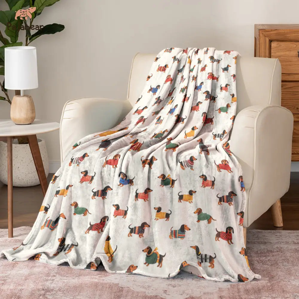 Dachshund Pajabear® Fleece Blanket Pattern Nl09