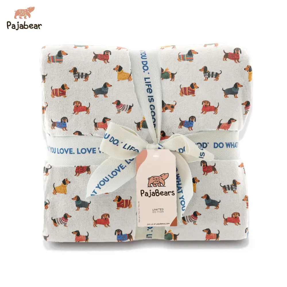 Dachshund Pajabear® Fleece Blanket Pattern Nl09