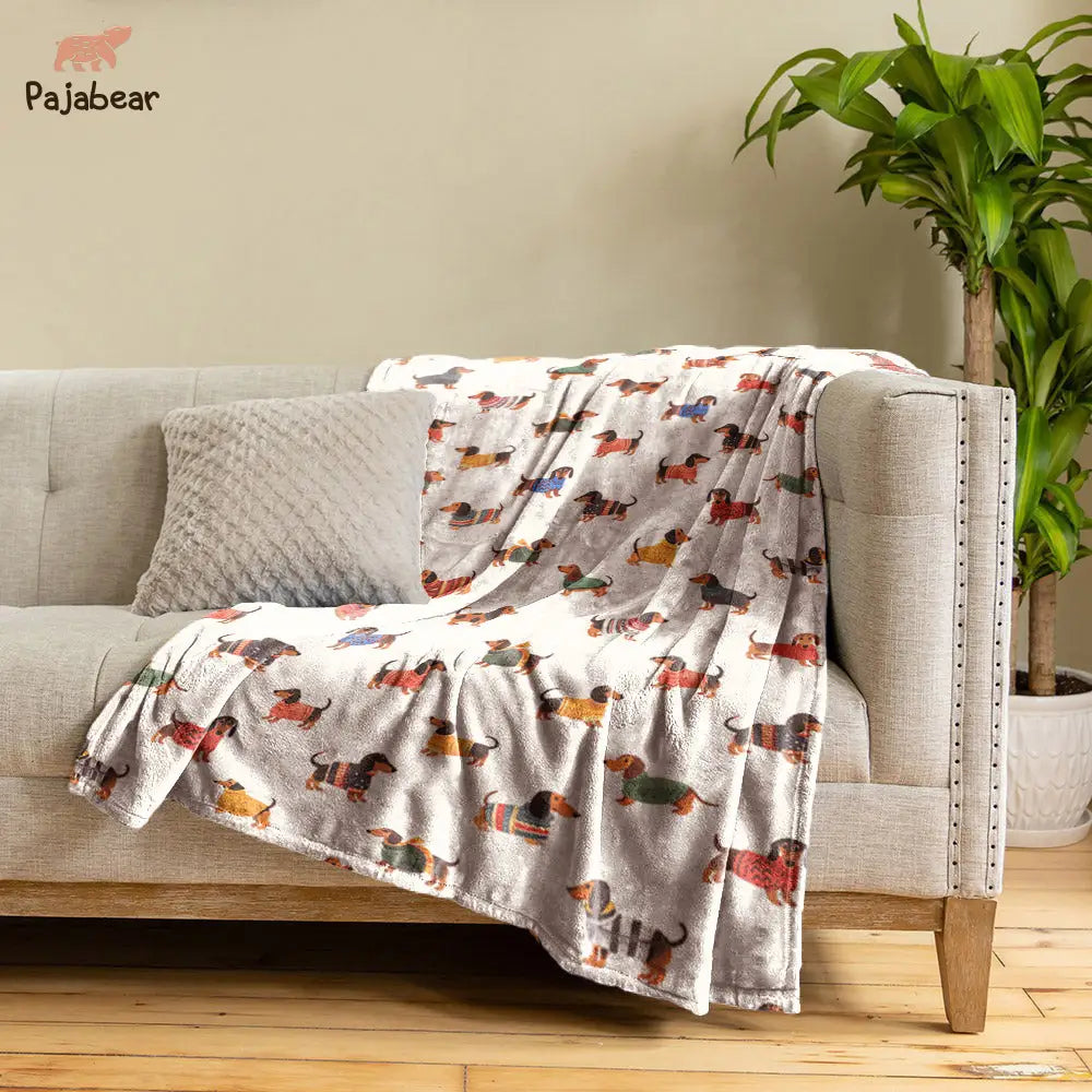 Dachshund Pajabear® Fleece Blanket Pattern Nl09
