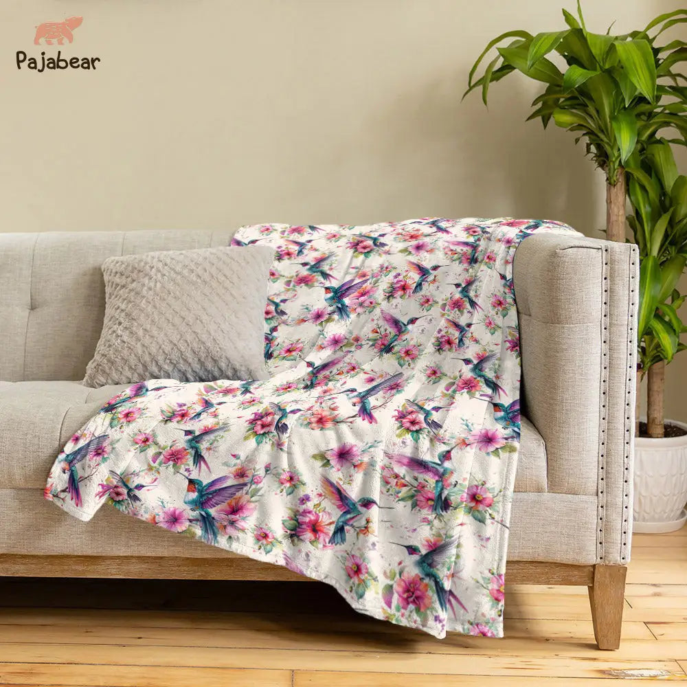Hummingbird Pajabear® Fleece Blanket Gentle Bird Mn8