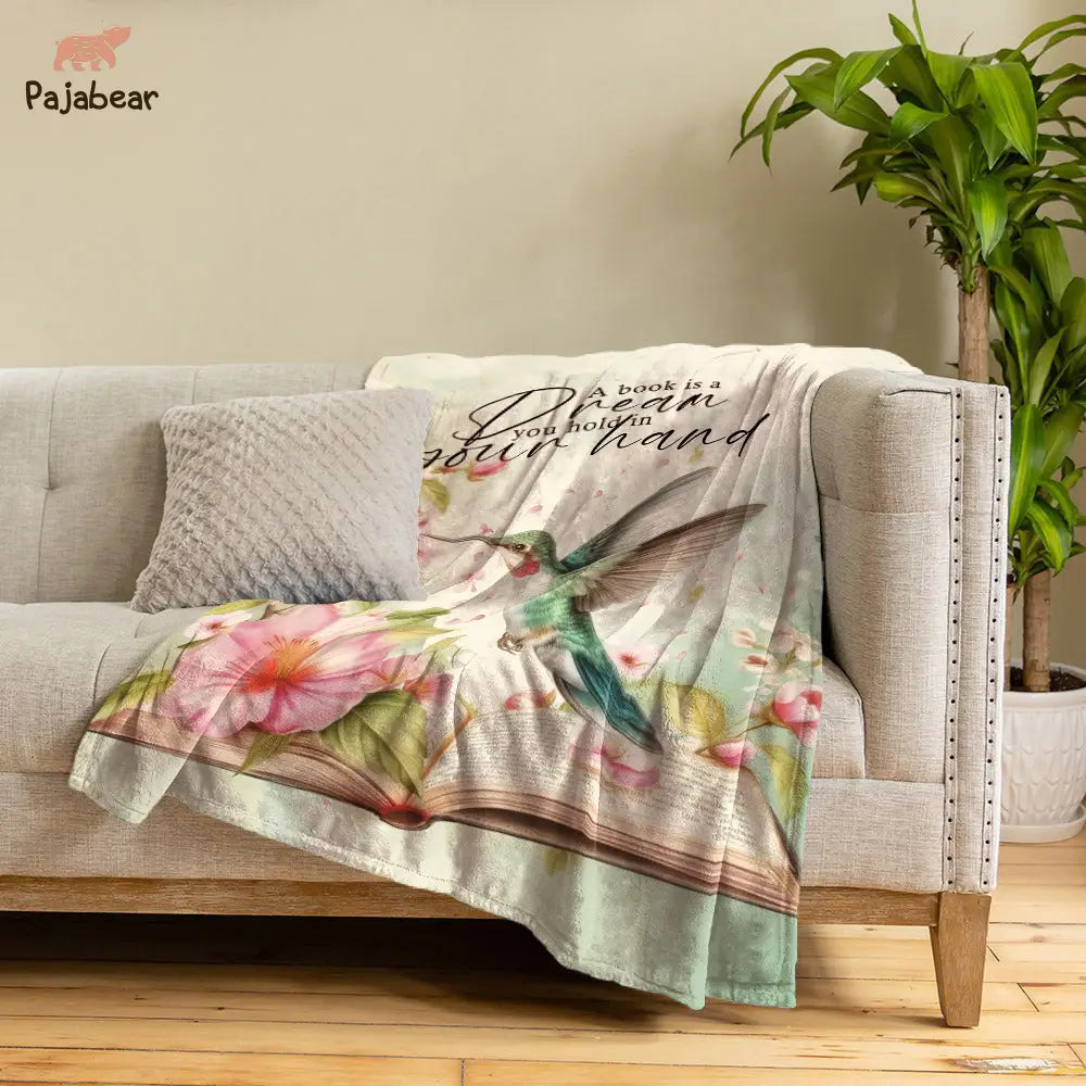 Reading Fabric Pajabear® Fleece Blanket Dream Nl09