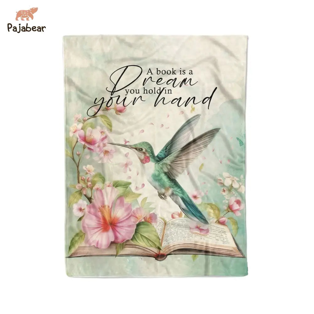 Reading Fabric Pajabear® Fleece Blanket Dream Nl09 Large - 60X80In / White