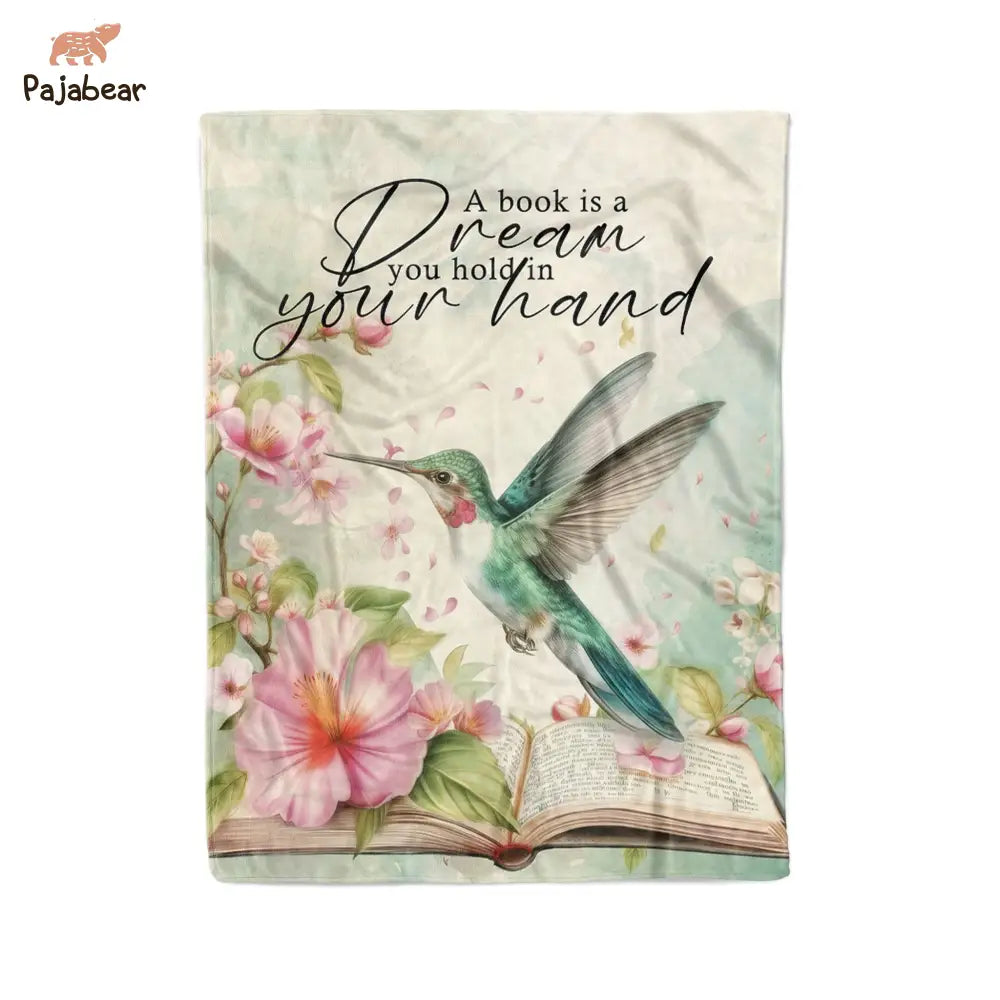 Reading Fabric Pajabear® Fleece Blanket Dream Nl09 Small - 30X40In / White