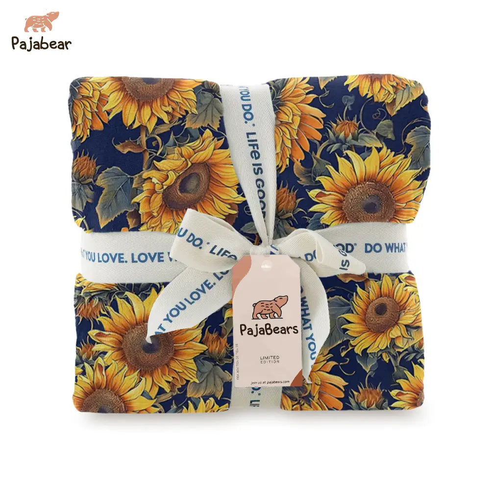 Sunflower Pajabear® Fleece Blanket Gorgeous Sunflowers Mn8