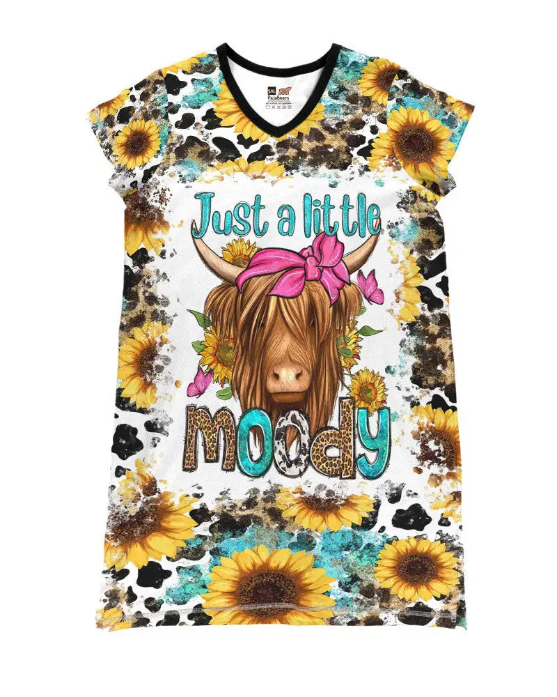 Cow Pajabear® V-Neck Nightshirts Moody Hg23 Nightshirt