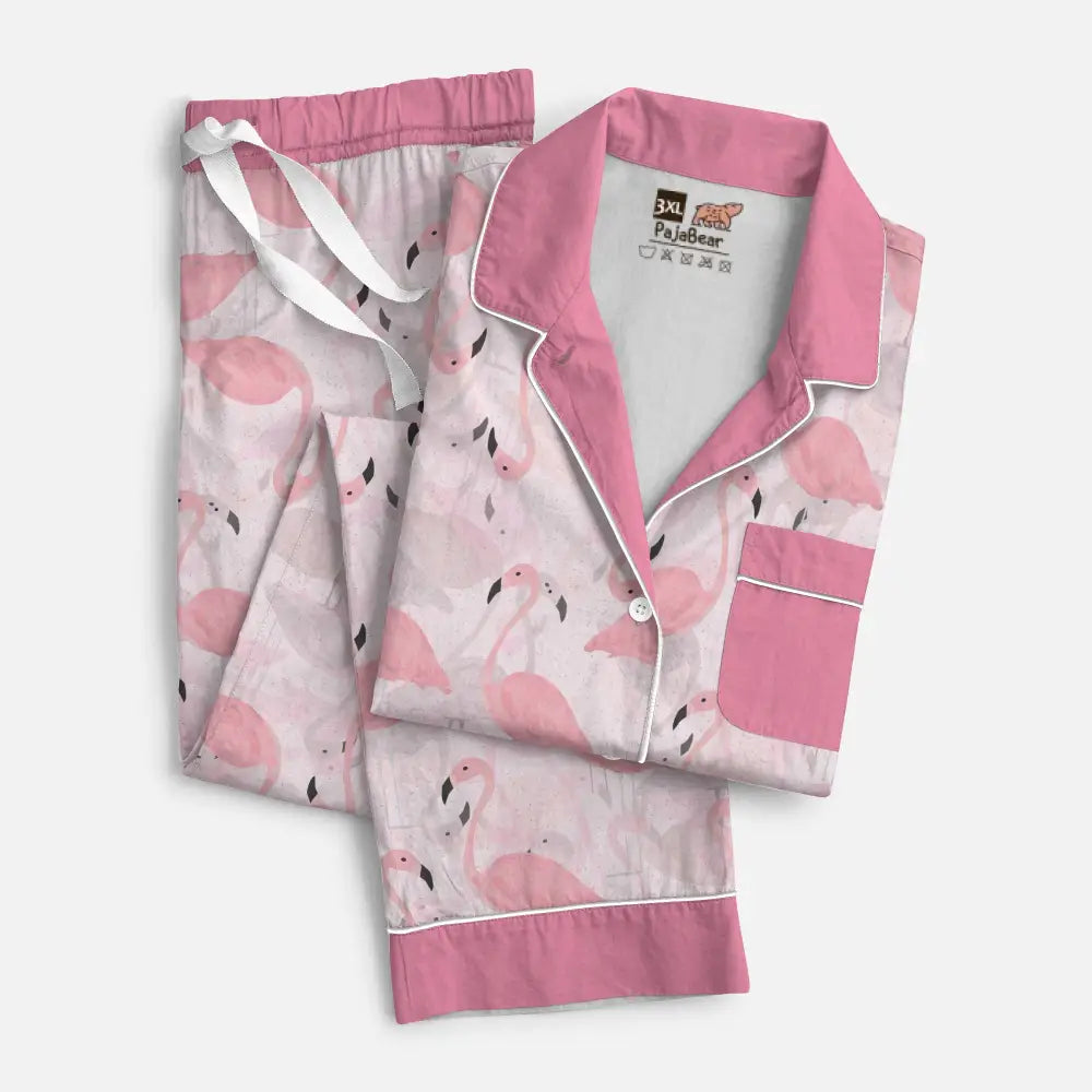 Pajabear Pajamas Top & Pant Pink Flamingo Lk8 Pajama Set