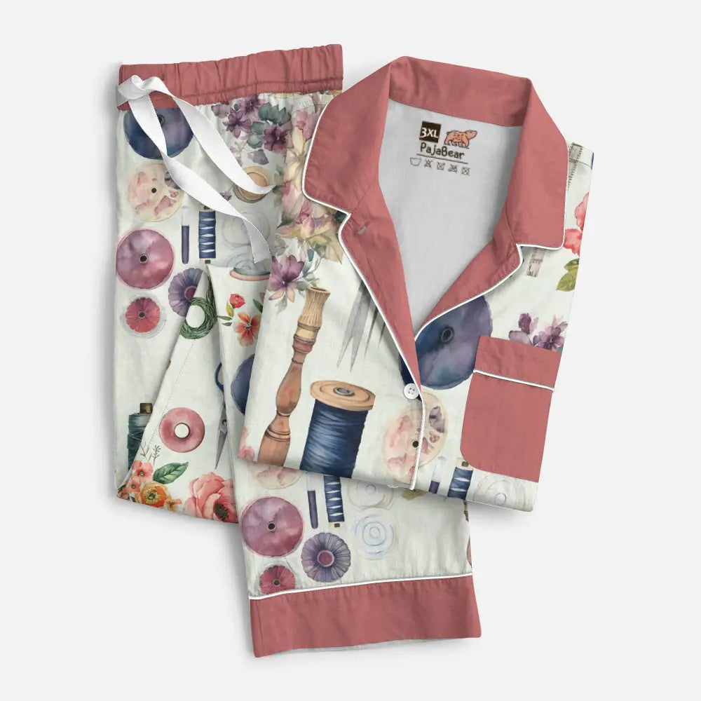 Sewing Pajabear® Top & Pant Pajama Set Floral Tools Lk8