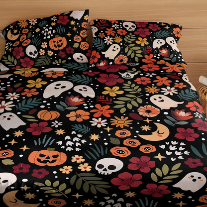 Pajabear 4-Piece Bed Sheet Set Spooky Chic