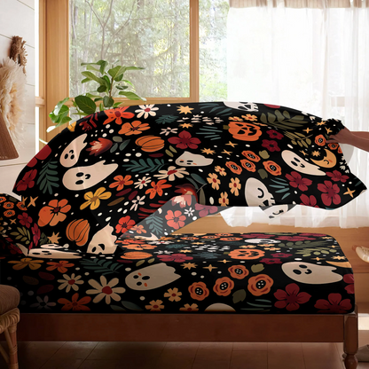 Pajabear 4-Piece Bed Sheet Set Spooky Chic