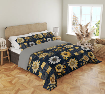 Pajabear 3 Pieces Duvet Cover Set Inelegance Sunflowers