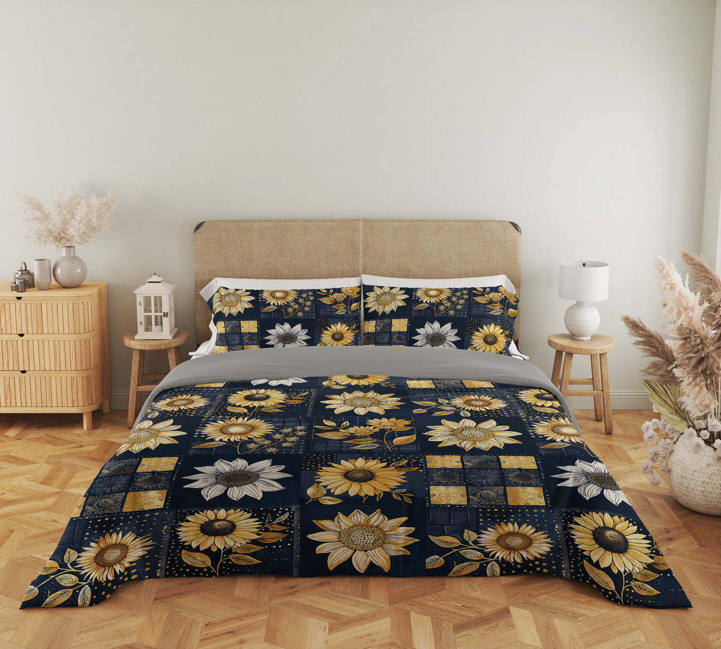 Pajabear 3 Pieces Duvet Cover Set Inelegance Sunflowers