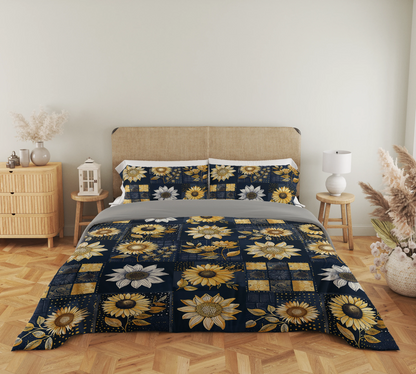 Pajabear 3 Pieces Duvet Cover Set Inelegance Sunflowers