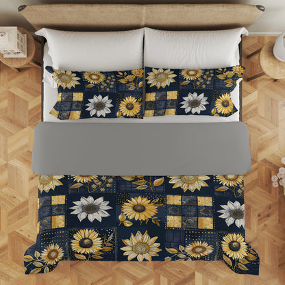 Pajabear 3 Pieces Duvet Cover Set Inelegance Sunflowers